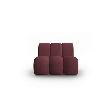 Modul canapea 1 loc fara cotiere, Lupine, Micadoni Home, BL, 90x87x70 cm, poliester chenille, bordo ieftina
