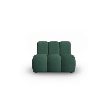 Modul canapea 1 loc fara cotiere, Lupine, Micadoni Home, BL, 90x87x70 cm, poliester chenille, verde
