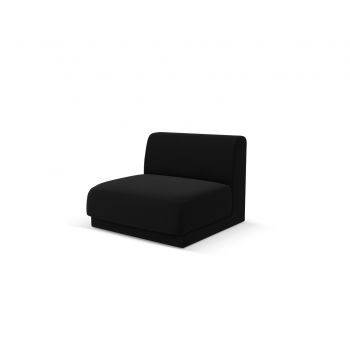 Modul canapea 1 loc fara cotiere, Miley, Micadoni Home, BL, 85x75x74 cm, catifea, negru la reducere