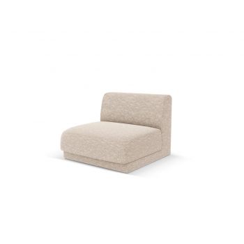 Modul canapea 1 loc fara cotiere, Miley, Micadoni Home, BL, 85x75x74 cm, poliester chenille, bej ieftina