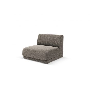 Modul canapea 1 loc fara cotiere, Miley, Micadoni Home, BL, 85x75x74 cm, poliester chenille, gri ieftina