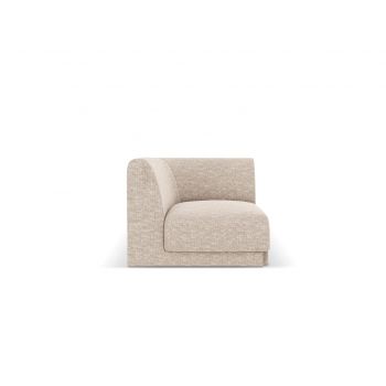 Modul canapea colt 1 loc, Miley, Micadoni Home, BL, 85x85x74 cm, poliester chenille, bej la reducere