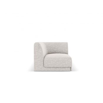 Modul canapea colt 1 loc, Miley, Micadoni Home, BL, 85x85x74 cm, poliester chenille, gri deschis la reducere