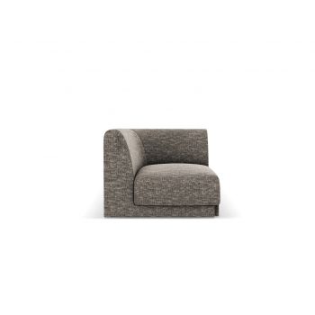 Modul canapea colt 1 loc, Miley, Micadoni Home, BL, 85x85x74 cm, poliester chenille, gri la reducere