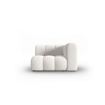 Modul canapea dreapta 1 loc, Lupine, Micadoni Home, BL, 114x87x70 cm, poliester chenille, alb
