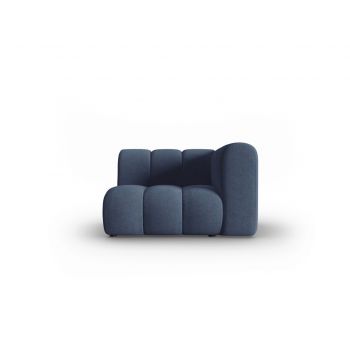 Modul canapea dreapta 1 loc, Lupine, Micadoni Home, BL, 114x87x70 cm, poliester chenille, albastru
