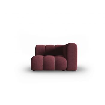 Modul canapea dreapta 1 loc, Lupine, Micadoni Home, BL, 114x87x70 cm, poliester chenille, bordo