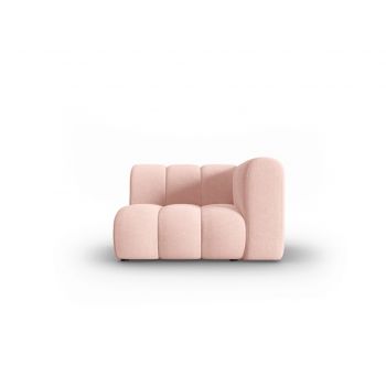 Modul canapea dreapta 1 loc, Lupine, Micadoni Home, BL, 114x87x70 cm, poliester chenille, roz