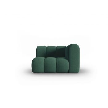 Modul canapea dreapta 1 loc, Lupine, Micadoni Home, BL, 114x87x70 cm, poliester chenille, verde la reducere