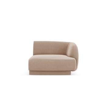 Modul canapea dreapta 1 loc, Miley, Micadoni Home, BL, 92x85x74 cm, catifea, cappuccino