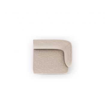 Modul canapea dreapta 1 loc, Miley, Micadoni Home, BL, 92x85x74 cm, poliester chenille, bej la reducere