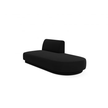 Modul canapea dreapta 2 locuri, Miley, Micadoni Home, BL, 158x85x74 cm, catifea, negru la reducere