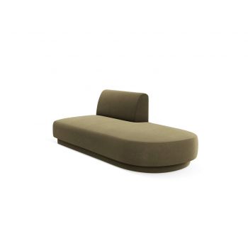 Modul canapea dreapta 2 locuri, Miley, Micadoni Home, BL, 158x85x74 cm, catifea, verde ieftina