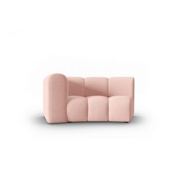Modul canapea stanga 1.5 locuri, Lupine, Micadoni Home, BL, 171x87x70 cm, poliester chenille, roz la reducere