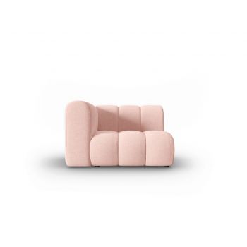 Modul canapea stanga 1 loc, Lupine, Micadoni Home, BL, 114x87x70 cm, poliester chenille, roz la reducere