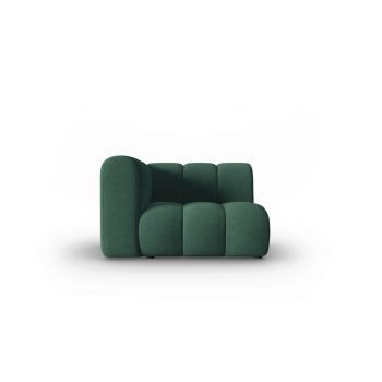 Modul canapea stanga 1 loc, Lupine, Micadoni Home, BL, 114x87x70 cm, poliester chenille, verde la reducere