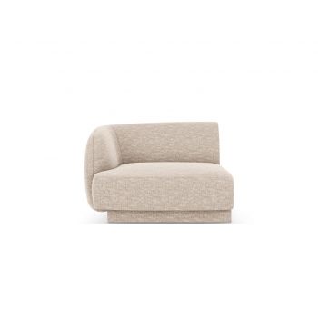 Modul canapea stanga 1 loc, Miley, Micadoni Home, BL, 92x85x74 cm, poliester chenille, bej la reducere