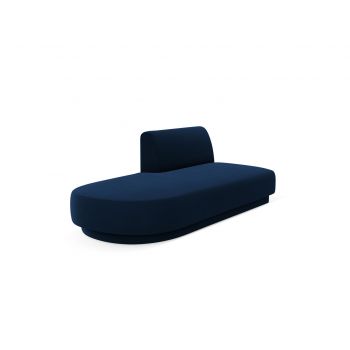 Modul canapea stanga 2 locuri, Miley, Micadoni Home, BL, 158x85x74 cm, catifea, albastru regal ieftina
