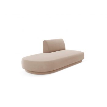 Modul canapea stanga 2 locuri, Miley, Micadoni Home, BL, 158x85x74 cm, catifea, cappuccino la reducere