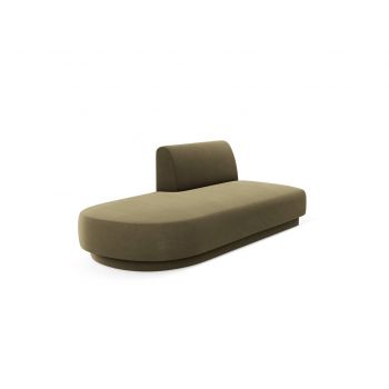 Modul canapea stanga 2 locuri, Miley, Micadoni Home, BL, 158x85x74 cm, catifea, verde ieftina