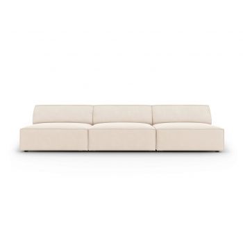 Canapea 3 locuri, Jodie, Micadoni Home, BL, 240x102x70 cm, catifea, bej deschis