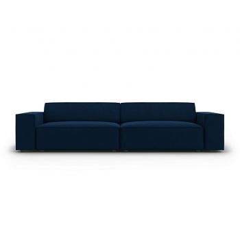 Canapea 4 locuri, Jodie, Micadoni Home, BL, 244x102x70 cm, catifea, albastru regal ieftina
