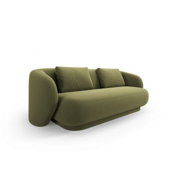 Canapea 2 locuri, Camden, Cosmopolitan Design, 169x102x72 cm, catifea, verde deschis