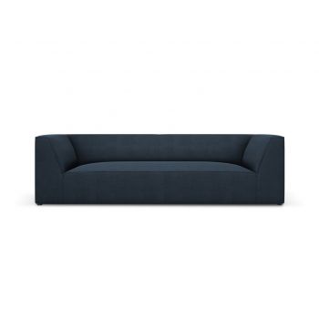 Canapea 3 locuri, Ruby, Micadoni Home, BL, 232x93x69 cm, poliester, albastru navy la reducere