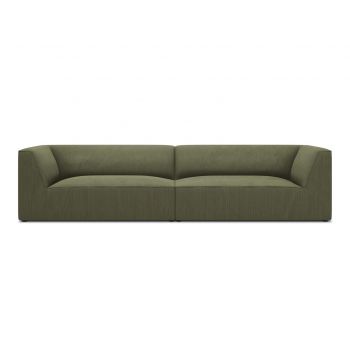 Canapea 4 locuri, Ruby, Micadoni Home, BL, 302x93x69 cm, velur, verde la reducere