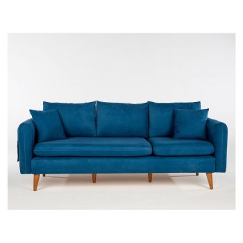 Canapea albastru-închis 215 cm Sofia – Balcab Home ieftina