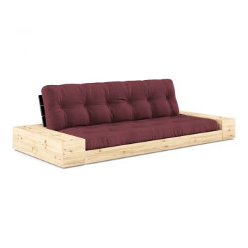 Canapea burgundy extensibilă 244 cm Base – Karup Design
