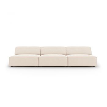 Canapea crem cu tapițerie din catifea 240 cm Jodie – Micadoni Home