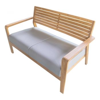 Canapea de grădină gri/maro lemn masiv de tec Aquariva – Ezeis