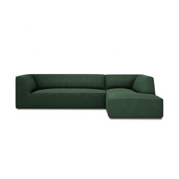 Coltar dreapta 4 locuri, Ruby, Micadoni Home, BL, 273x180x69 cm, poliester, verde la reducere