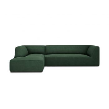 Coltar stanga 4 locuri, Ruby, Micadoni Home, BL, 273x180x69 cm, poliester, verde la reducere