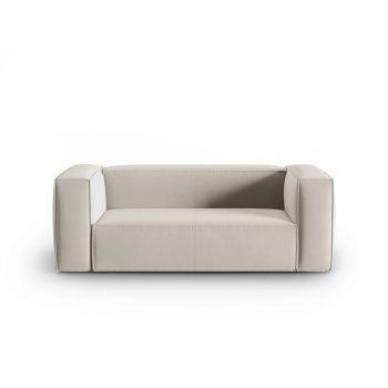 Canapea 2 locuri, Mackay, Cosmopolitan Design, 150x94x73 cm, catifea, bej deschis