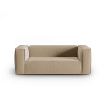 Canapea 2 locuri, Mackay, Cosmopolitan Design, 150x94x73 cm, catifea, bej sand ieftina