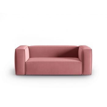 Canapea 2 locuri, Mackay, Cosmopolitan Design, 150x94x73 cm, catifea, roz somon ieftina