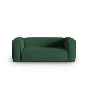 Canapea 2 locuri, Mackay, Cosmopolitan Design, 150x94x73 cm, catifea tricotata, verde