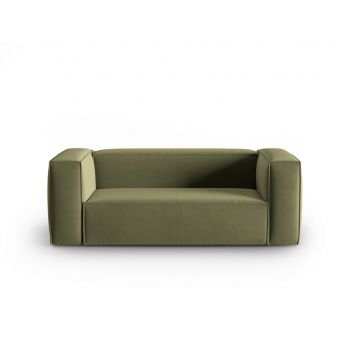 Canapea 2 locuri, Mackay, Cosmopolitan Design, 150x94x73 cm, catifea, verde deschis