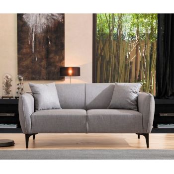 Canapea 2 locuri Naura Gri 185x55 cm