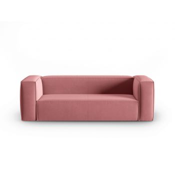 Canapea 3 locuri, Mackay, Cosmopolitan Design, 200x94x73 cm, catifea, roz somon