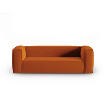 Canapea 3 locuri, Mackay, Cosmopolitan Design, 200x94x73 cm, catifea, teracota