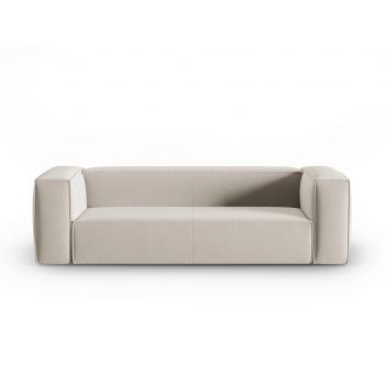 Canapea 4 locuri, Mackay, Cosmopolitan Design, 230x94x73 cm, catifea, bej deschis