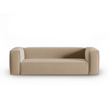 Canapea 4 locuri, Mackay, Cosmopolitan Design, 230x94x73 cm, catifea, bej sand