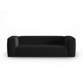 Canapea 4 locuri, Mackay, Cosmopolitan Design, 230x94x73 cm, catifea, negru