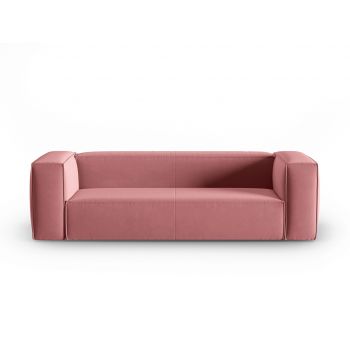 Canapea 4 locuri, Mackay, Cosmopolitan Design, 230x94x73 cm, catifea, roz somon