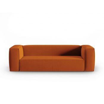 Canapea 4 locuri, Mackay, Cosmopolitan Design, 230x94x73 cm, catifea, teracota