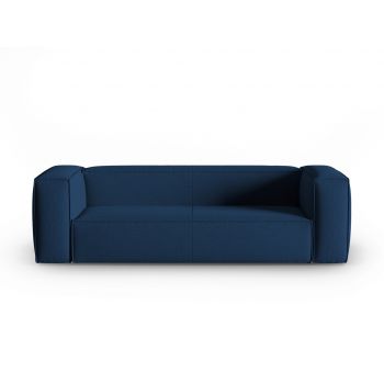 Canapea 4 locuri, Mackay, Cosmopolitan Design, 230x94x73 cm, catifea tricotata, albastru inchis