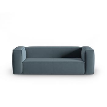 Canapea albastră cu tapițerie din catifea 200 cm Mackay – Cosmopolitan Design